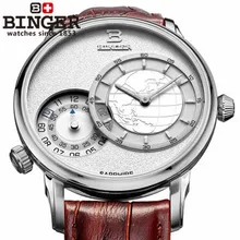 Brand Military Royale Men s Army Style Watches Metal Silver Gold Dial Leather Band Binger GMT