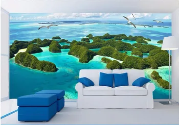 

Custom mural 3d wallpaper picture Ocean island sea gull photo wall paper decor painting 3d wall murals wallpaper for walls 3 d