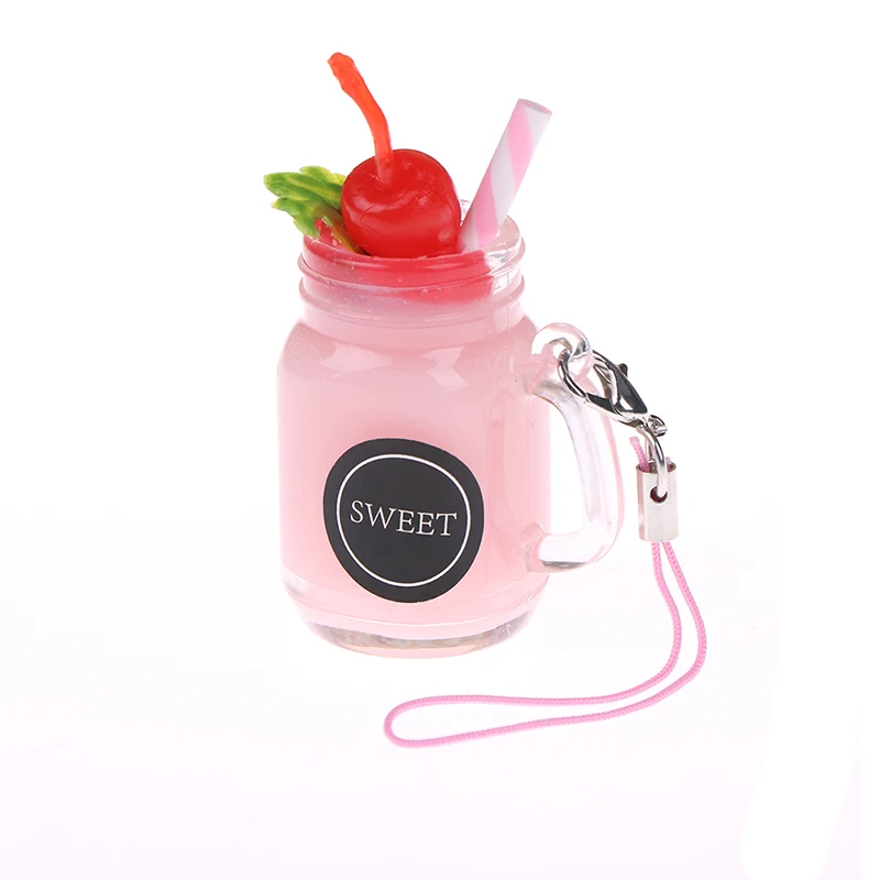 

1PCS Mini Kitchen Room Food Drink Cup Pendant DIY Miniature Dollhouse Milk tea Cup Dolls Accessories
