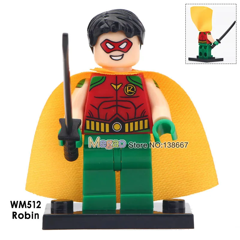 

Single Sale One of Batman Family Robin Batman Captain America Detective Comics Action Building Blocks Baby Gifts Toys