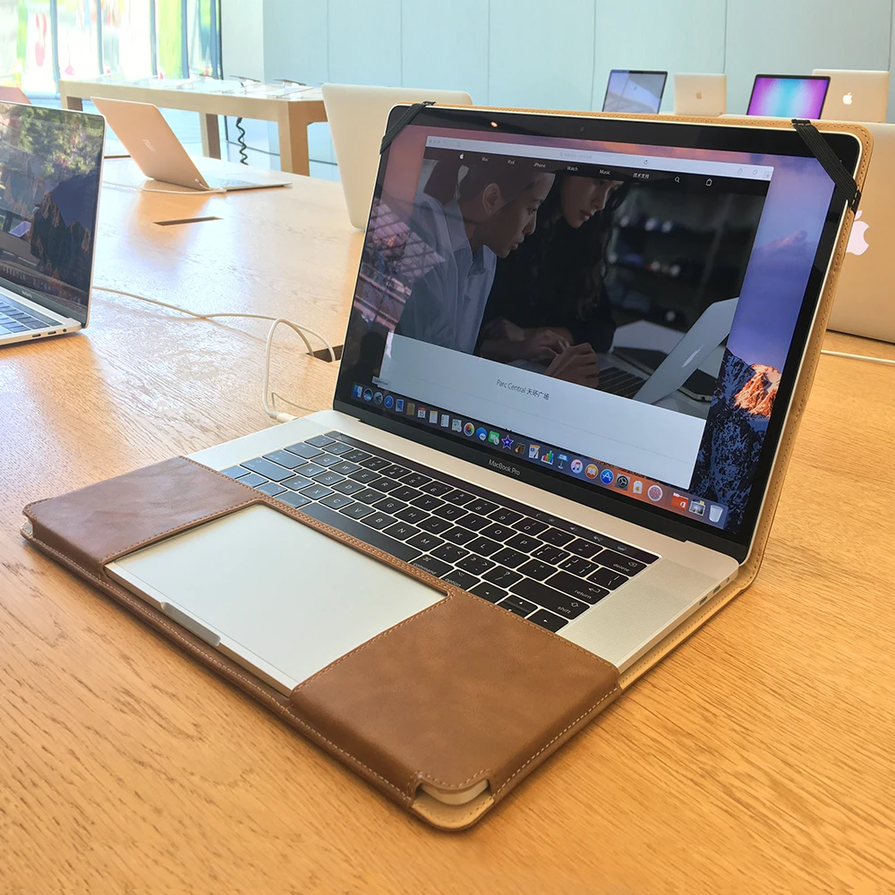 Jisoncase PU кожаный чехол для MacBook Pro Retina 15 дюймов с сенсорной панелью Роскошный