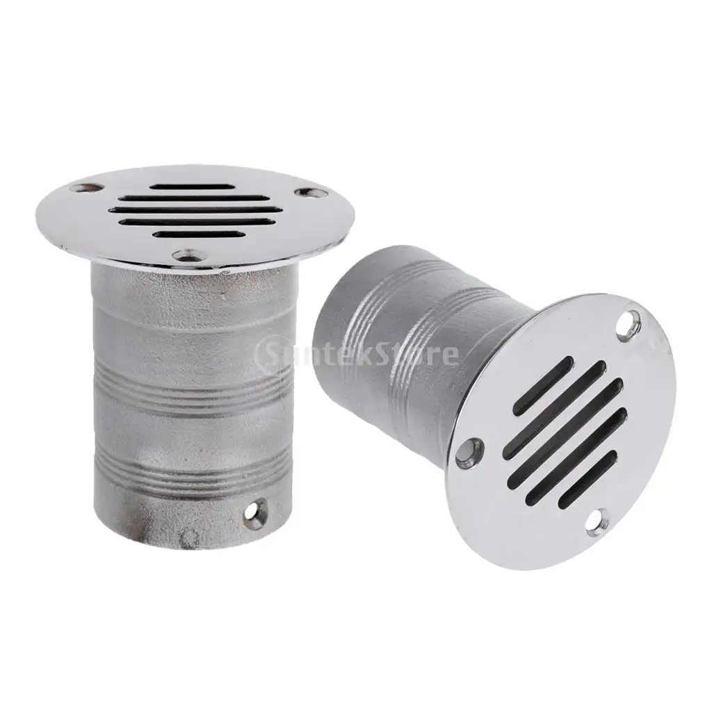 

2 Pcs Marine Grade Stainless Steel 2" Boat Deck Floor Drain Strainer Boat Parts Accessories