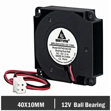 2 pcs/lot Gdstime Black Brushless DC Cooling Blower Fan 40mm 40x10mm 4010S 12V 2 Pin emacro ce 7020l 02 dc 12v 250ma 4 pin server blower fan