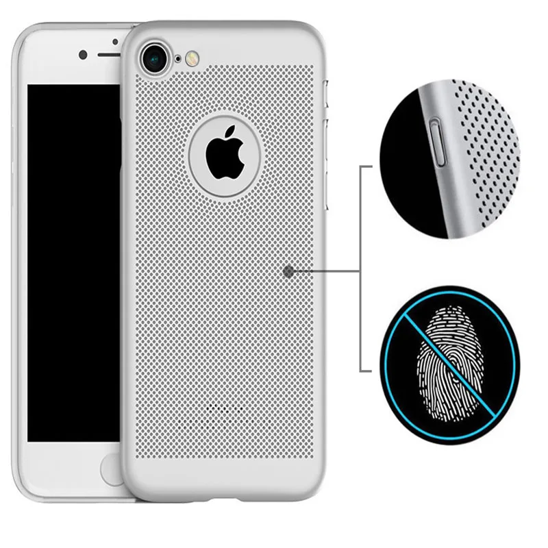 

Frosted All inclusive Ventilation heat dissipation Solid color Anti fall and wear resistance Soft Case for iphone x 6s 7 8 plus