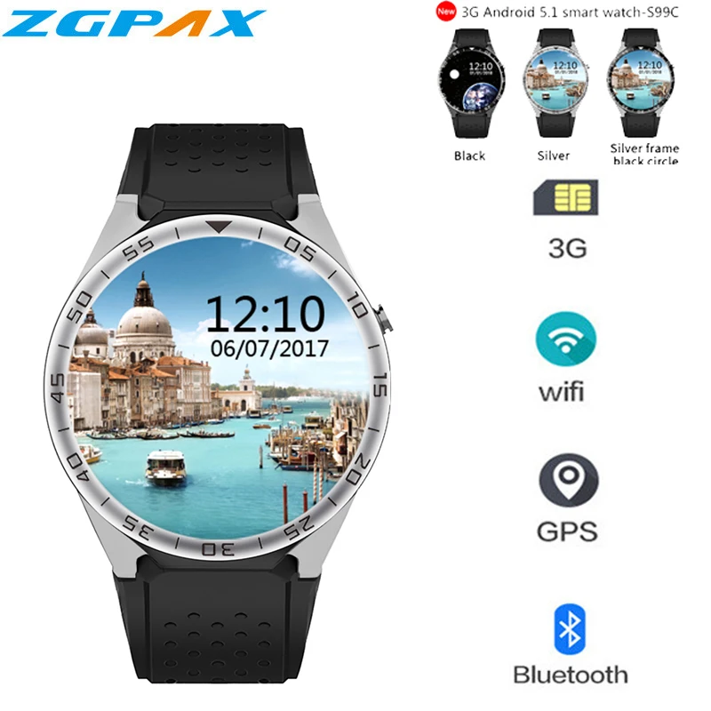 

Smart Watch Heart Rate Camera Video Health Android 5.1 OS 1.3 inch Monitoring SmartWatch phone support 3G WIFI SIM WCDMA