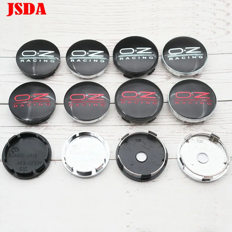 

4pcs 56mm 60mm black OZ O.Z RACING logo car emblem Wheel Center Hub Cap Rim refit badge decoration cover sticker styling