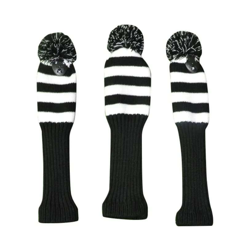 واحد مجموعة الأسود الأحمر الأبيض الصوف حك نوادي الجولف مجموعة سائق 3 #5 # الممر السالك الخشب رئيس يغطي