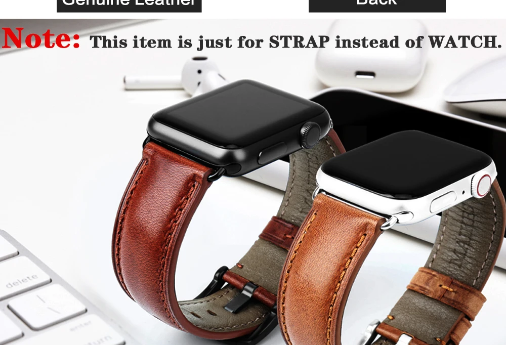 MAIKES для Apple Watch Band 44 мм 40 мм iWatch Series 4 3 2 1 Apple Watch Band 42 мм 38 мм кожаный ремешок аксессуары для часов браслет