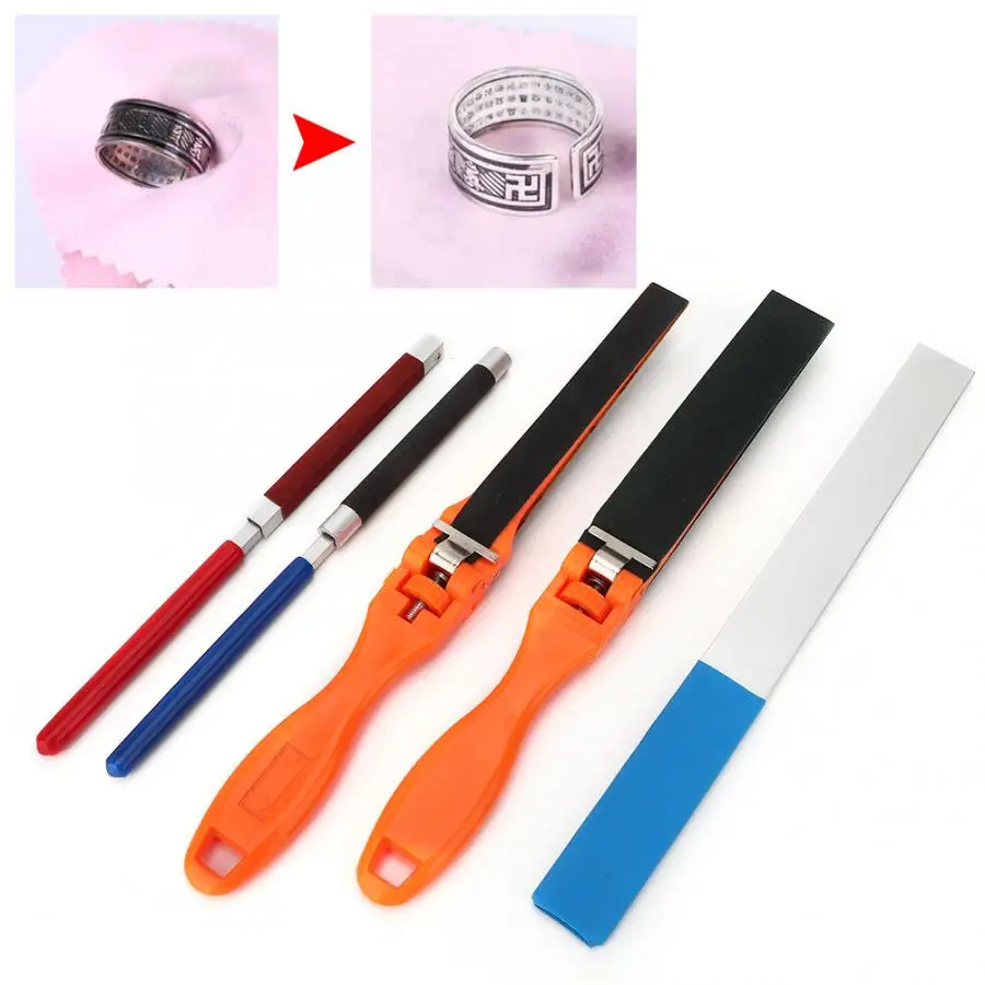 

5Pcs Manual Sandpaper Stick Strong Antioxidant Semicircle Sanding Paper Roll Bar For Professional Jeweler Jewelry Polishing Tool