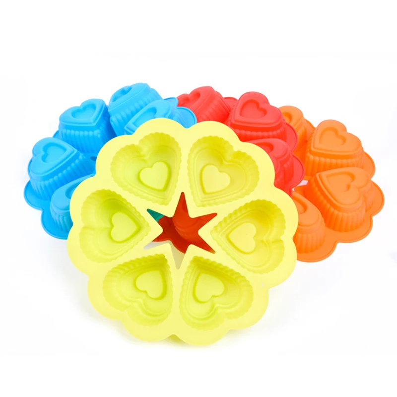 

DlY heart Shape Silicone Cake Mold Baking Tools Bakeware Maker Mold Fondant Decoration Kitchen Accessories 24.5*24.5*4.5cm