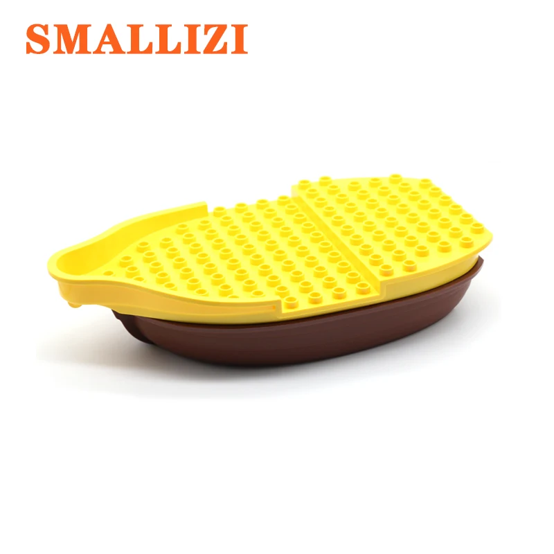 

Pirate Ship Accessories Hull Flag Big Building Blocks Compatible With Duploe Model Children Educational Assembly Bricks Toys