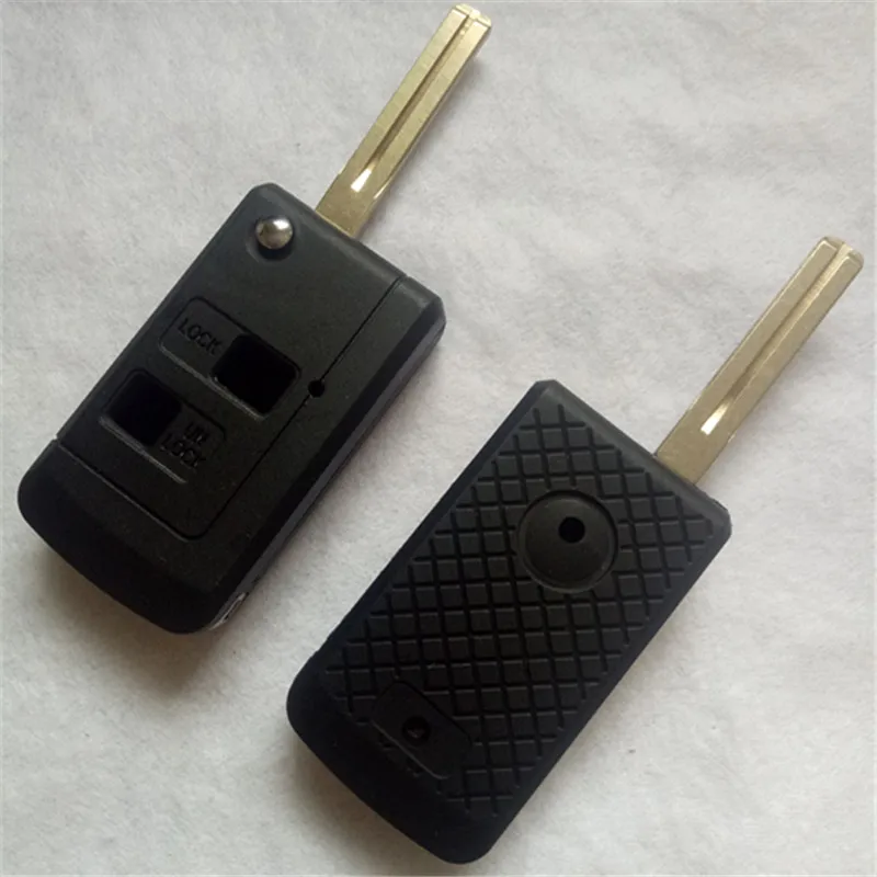 DAKATU модифицированный 2 кнопки флип складной ключ оболочки для Lexus GX470 RX350 ES300 ES330 RX300 RX400h SC GS LS чехол для ключей