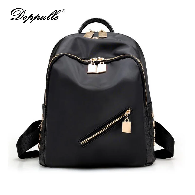 DOPPULLE Brand Women Backpack Leather Backpacks Softback Bags Name Bag