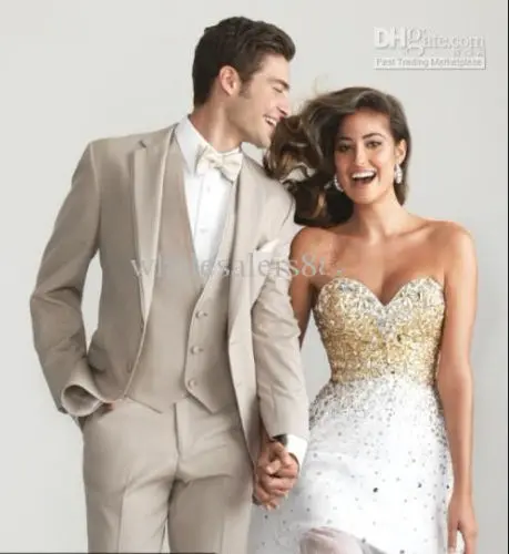 9-1              Custom Made Men's Wedding Suits Groom Tuxedos Jacket+Pant+Vest+Tie Formal Suits