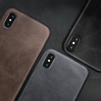 Leather Skin Soft TPU Silicone Case For iPhone