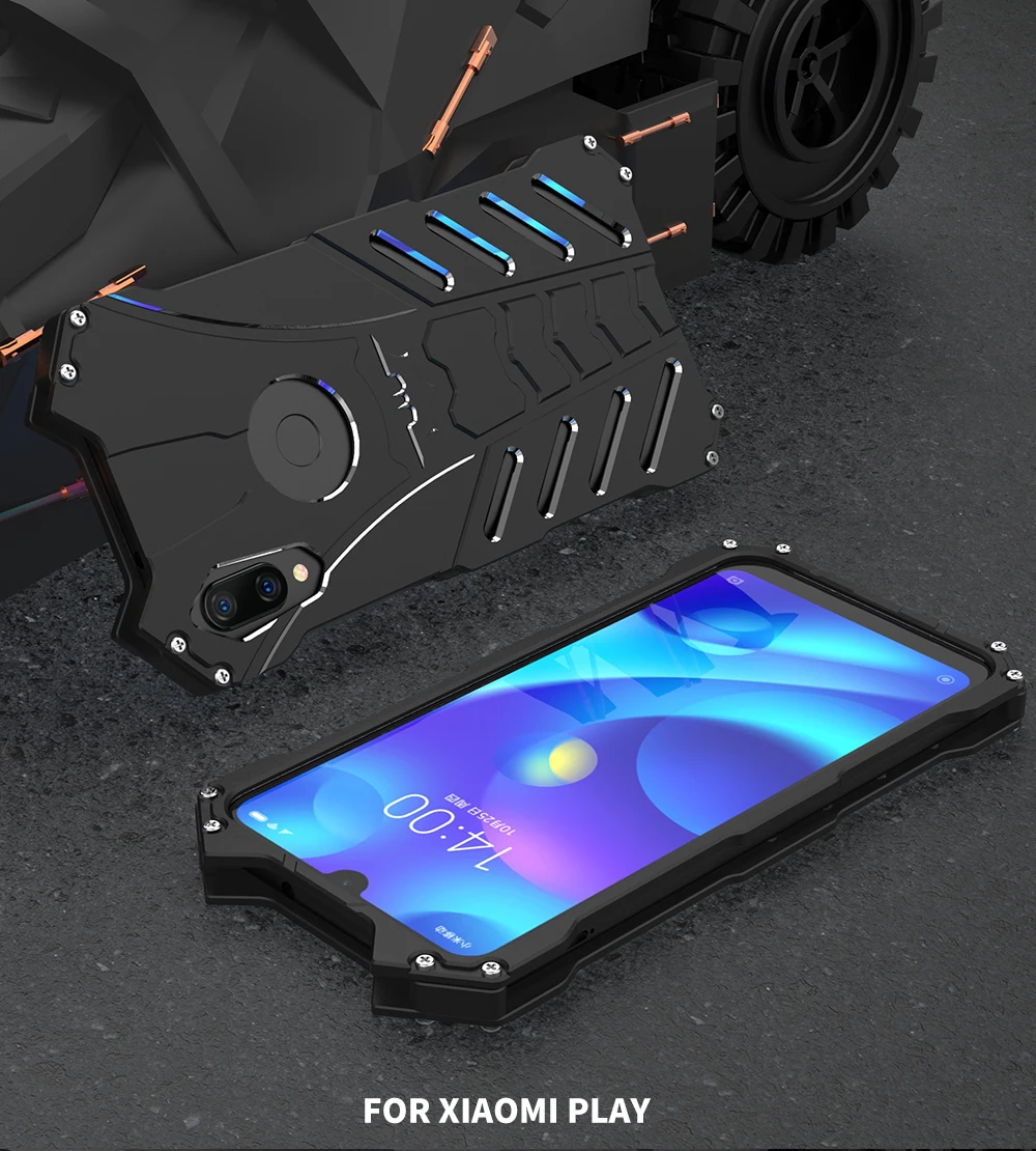 Сверхмощная защита Doom бронированный металлический алюминиевый чехол для телефона для Xiaomi mi Play противоударный пылезащитный чехол для Xiao mi Play