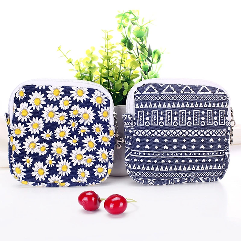 NEW Canvas Purse Card Key Mini Purse Pouch Canvas Bag Small Zipper Coin Purse Card Holder Wallet Wholesale