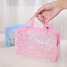 Transparent Travel Storage Bag Travel Accessories Waterproof Handcuffs Makeup Bath Portable Washing Bags Organizer