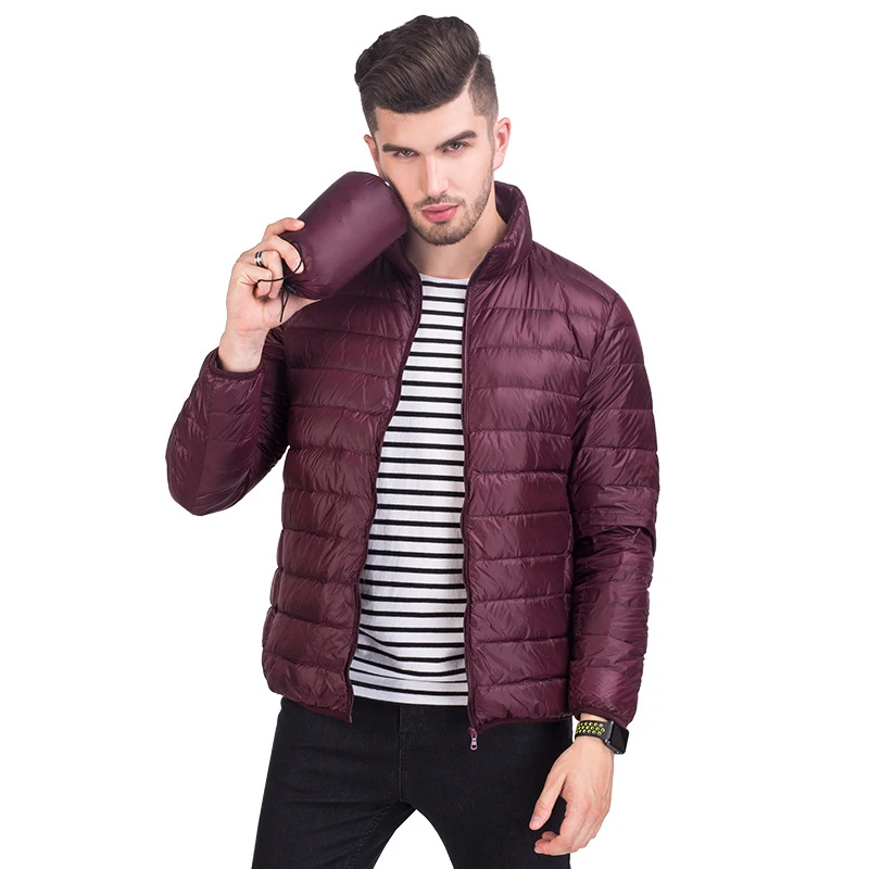 2019 New Men Winter Jackets Ultra Light 90 White Duck Down Jackets Casual Waterproof Portable Down 1