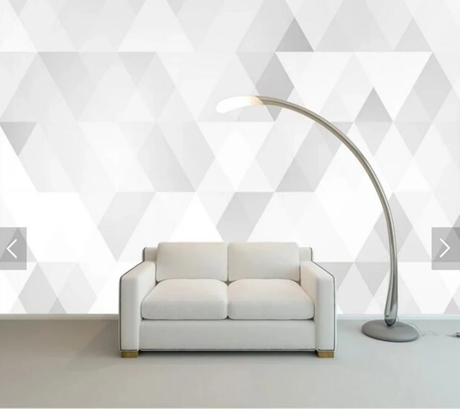 

Custom 3D wallpaper, silver grey geometric murals for living room bedroom sofa background wall decoration wallpaper