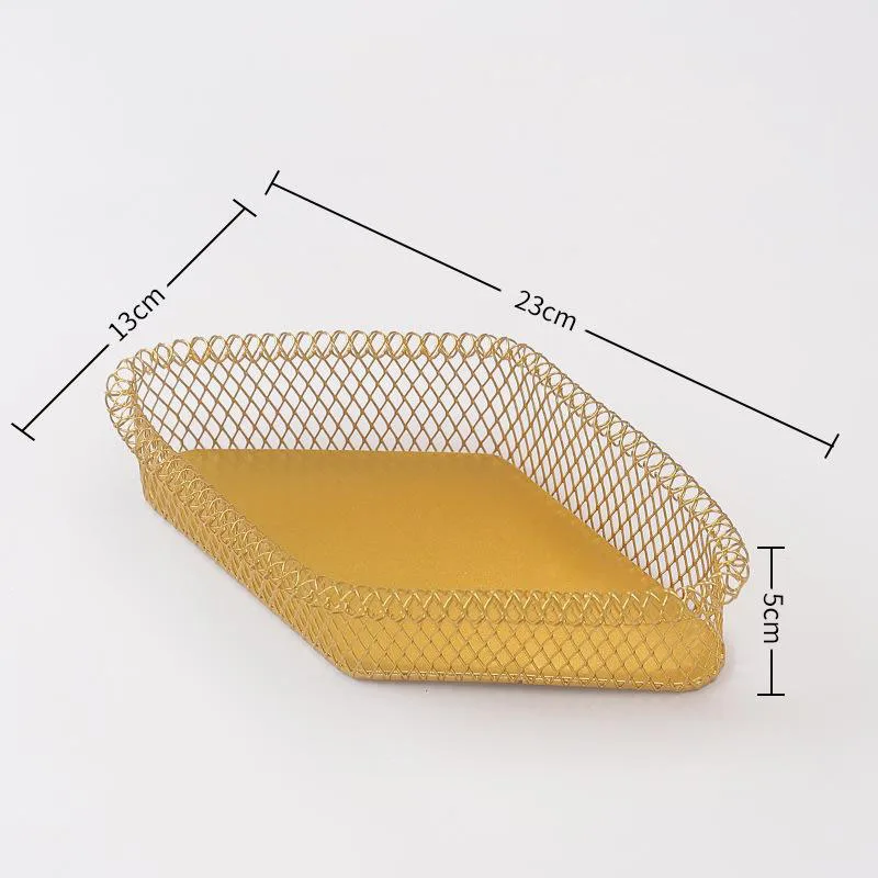 Скандинавские золотые Железные Корзины для хранения фруктов, миска для закусок, конфет, фруктовая тарелка, для хранения ювелирных изделий, для гостиной, ресторана, органайзер для хранения - Цвет: BM