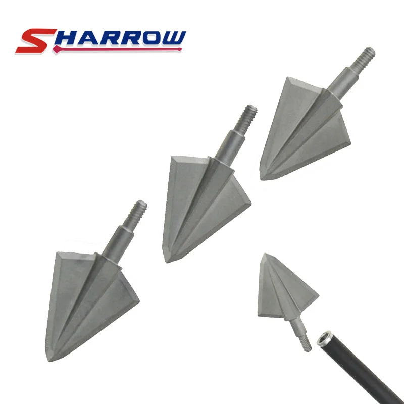 

6pcs Blade Arrowhead 136 Gr17-4PH Solid Wide Arrowhead Arrow Accessory