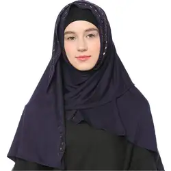 Babalet женщин скромные мусульманское исламское дышащая Стразы ультра мягкие однотонные длинные платок Дубай Аравии хиджаб 67*20 дюймов