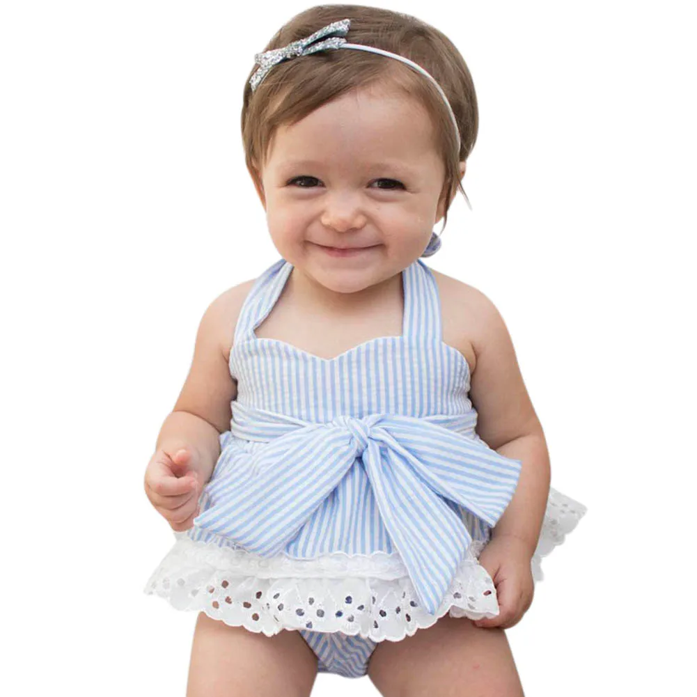 Summer Newborn Baby Girls Clothing Set Outfits Clothes Ruffle Tops
