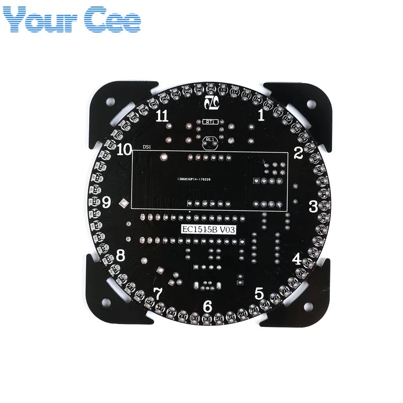 Rotating DS1302 Digital LED Display Module Alarm Electronic Digital Clock LED Temperature Display DIY Kit Learning Board 5V  (3)