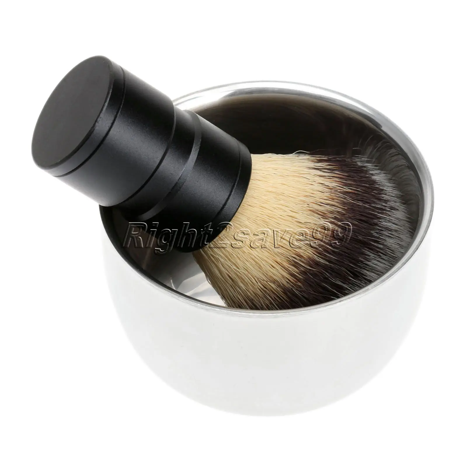 

New Salon Shave Shaving Razor Brush With Stainless Steel Metal Shaving Shave Brush Mug Bowl Cup For Men Clearance Beard