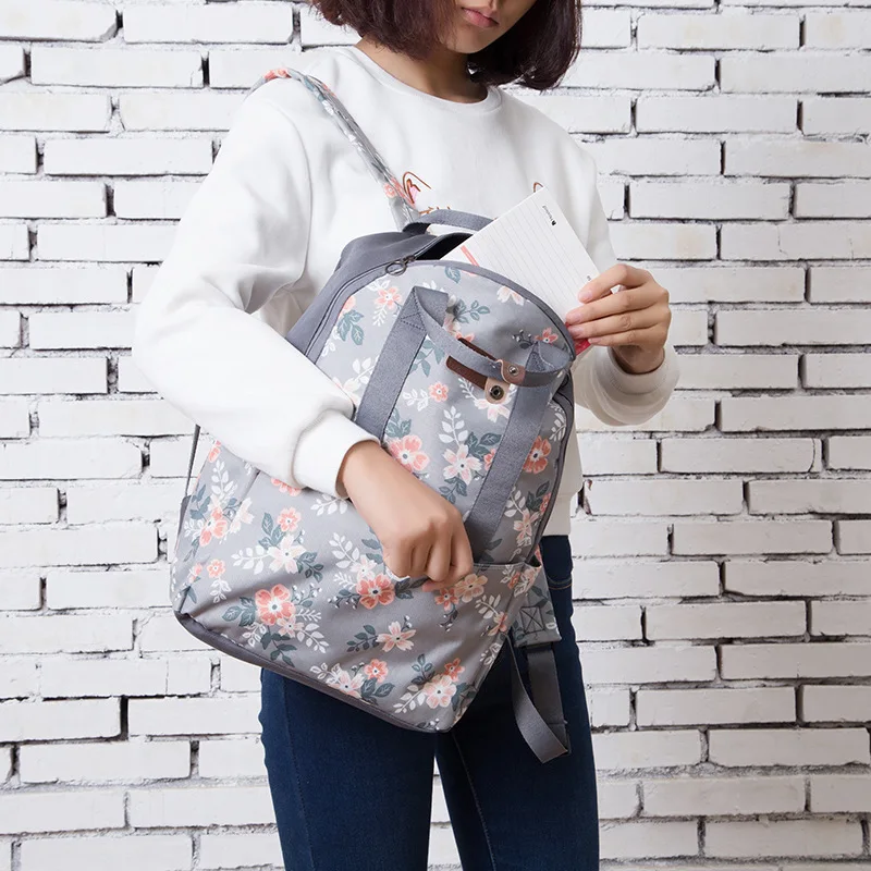 

FADISH Colorful Floral Printed School Backpack For Girls Canvas Design Women Computer Backpack Casual Female Travel Rucksack
