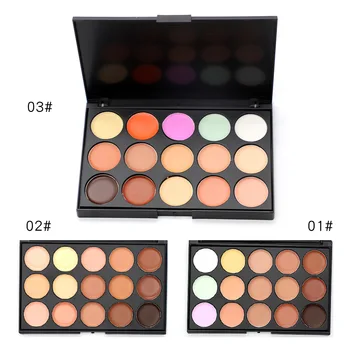 

15 color Concealer Contouring Makeup Kit Cream Based Professional Concealer Palette Make up Set Pro Palette brush Sponge Puff df