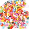 100Pcs Mixed Cartoon Dyed Shank Flatback Plastic Buttons For Clothing Kids Coat Boots Sewing Accessory Scrapbook DIY Craft M1895 3