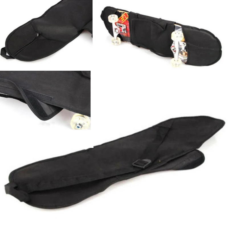 Black Skateboard Carrying Bag 4 Wheels Skateboard Bag Skateboard Double