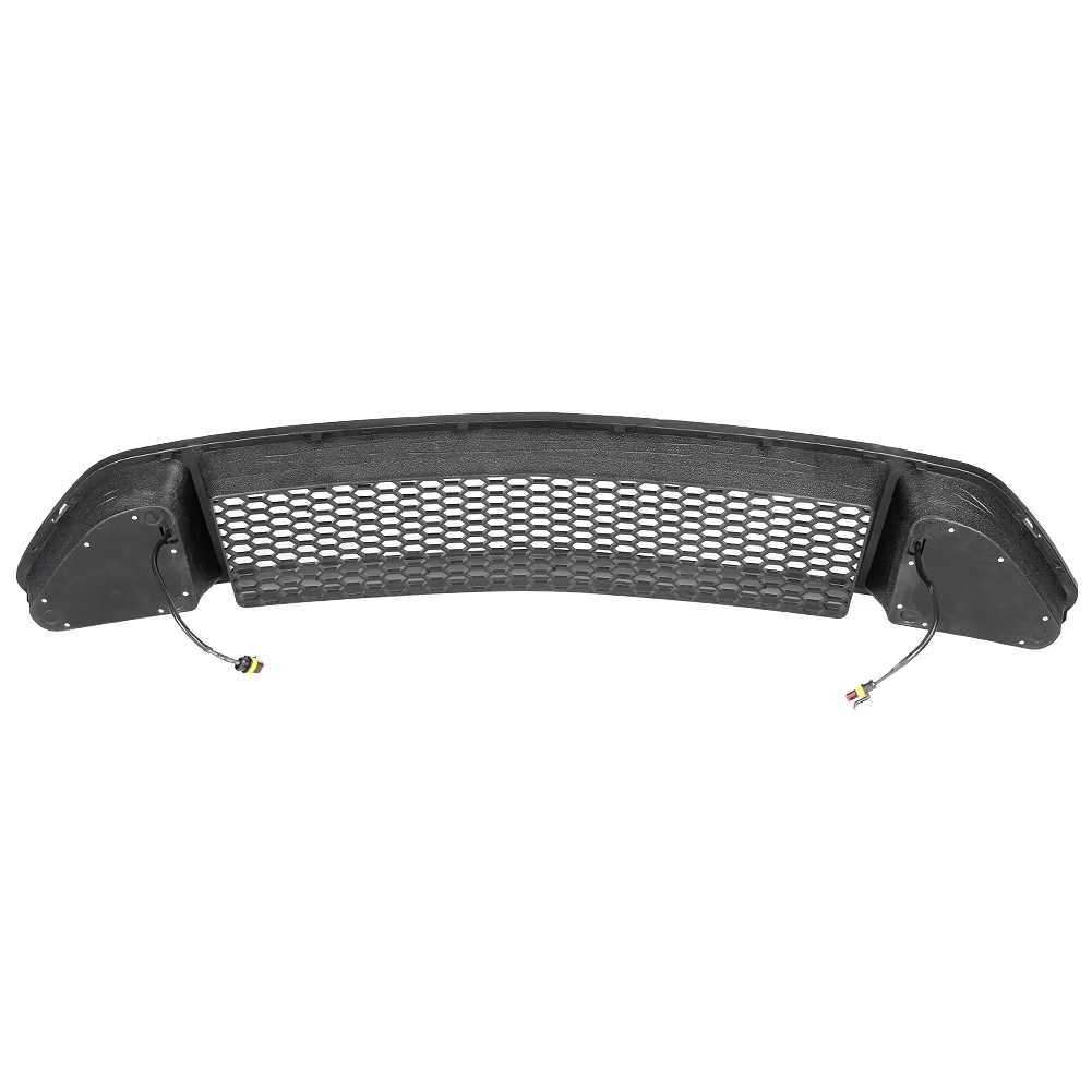 Front Grille Center Grill w/ LED Light Lamp for Ford Mustang 2015 2016 2017 White /Green
