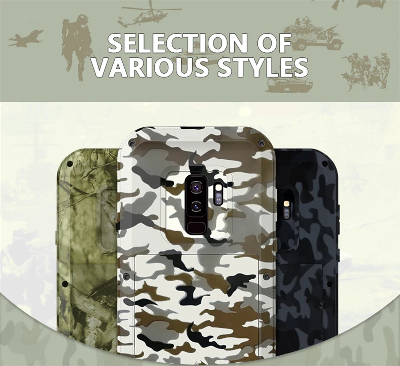 LOVE MEI Camouflage Metal Case For Galaxy S9 Plus (3)