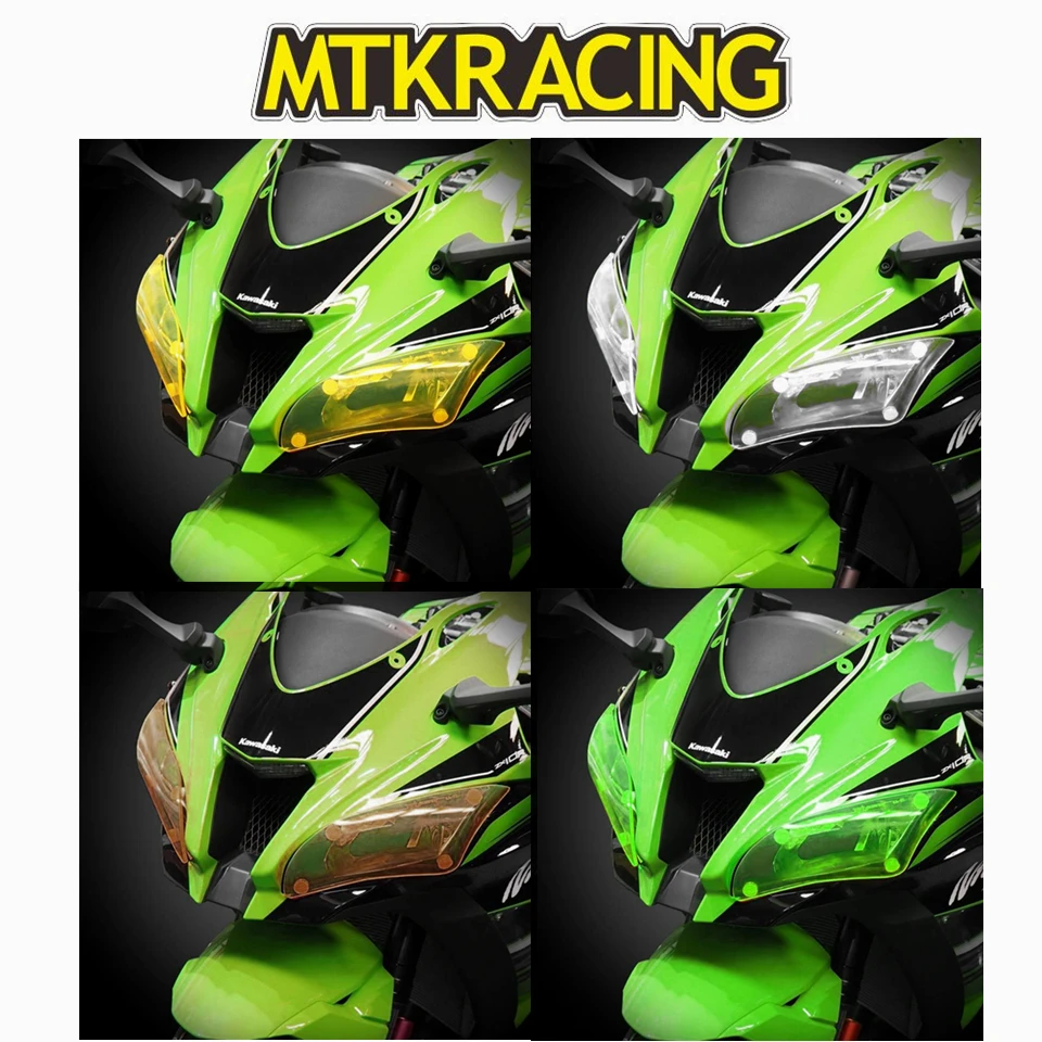 

MTKRACING FOR KAWASAKI ZX-10R ZX10R ZX 10 R ZX 10R 2016 2017 motorcycle Headlight Protector Cover Shield Screen Lens