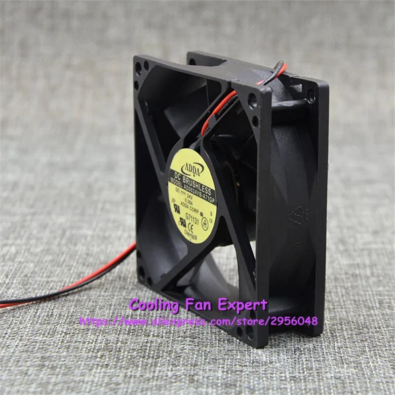 AD0824VB A71GP вентилятор воздушного охлаждения DC 24V 0.38A 9 12 W 8025 80*80*25mm 8CM 2 провода|wire 2|wire