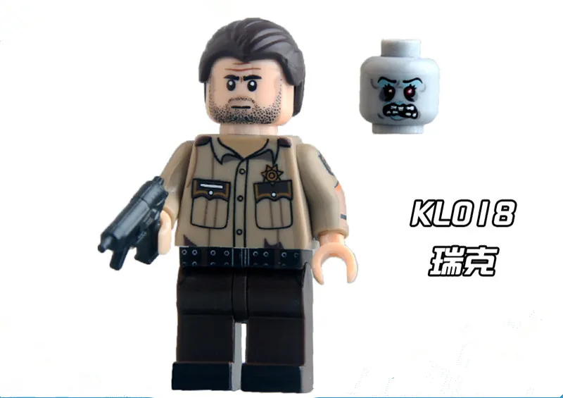 kl018 KL019 100 шт. игрушки в виде супер героя Набор строительных блоков Дэрил диксоны Ходячие мертвецы FiguresModel экшн-Кирпичи Детские игрушки - Цвет: kl018