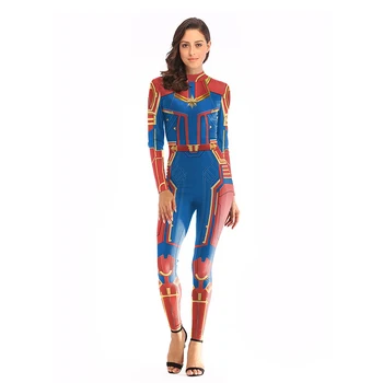 

2019 New Halloween Cosplay Costume Anime Reality Show Stage Performance Surprise Captain Women Onesets Tight Fit Live Cosplay