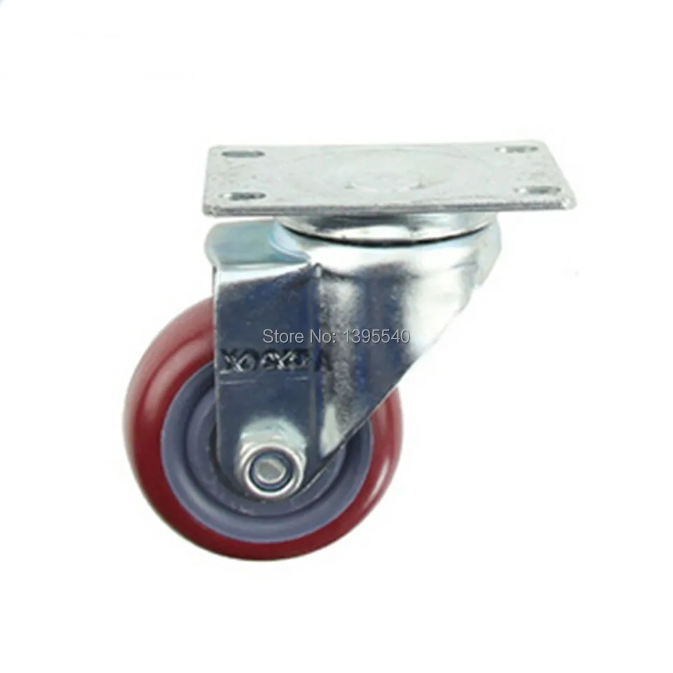 New 2pcs 3'' Durable PU Swivel Wheels 360 Degree Rolling Caster