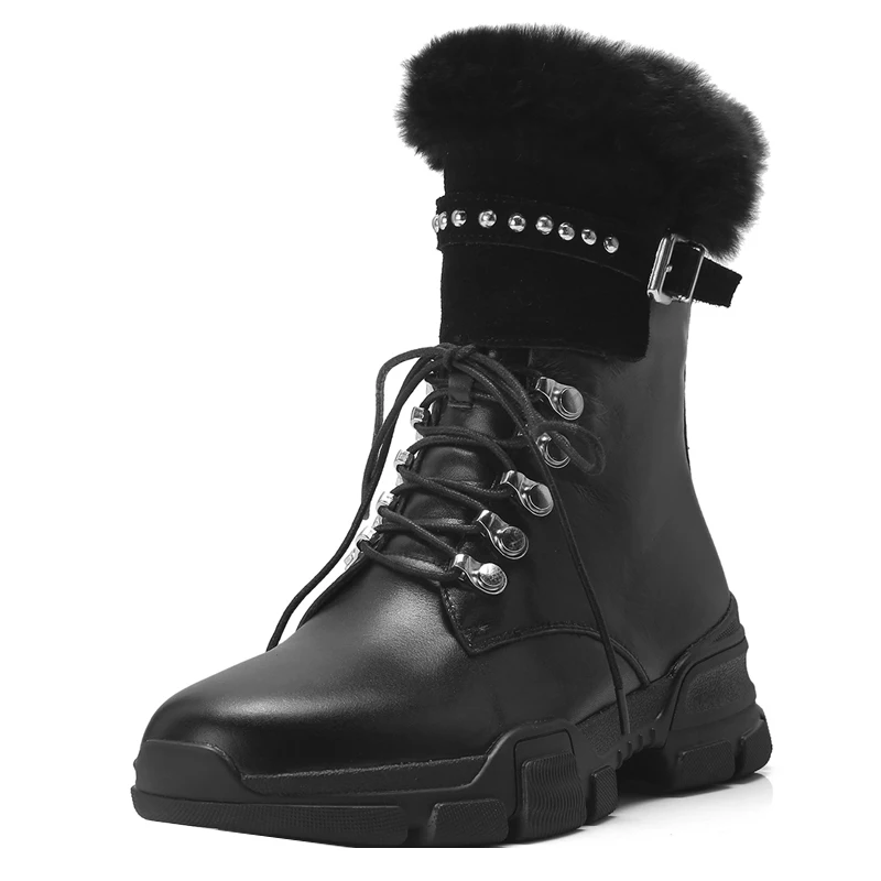 

Street Fashion Black Platform Boots Women Lace Up Punk Rock Chunky Ankle Boots High Heel Martin Motorcycle Riding Winter Boots