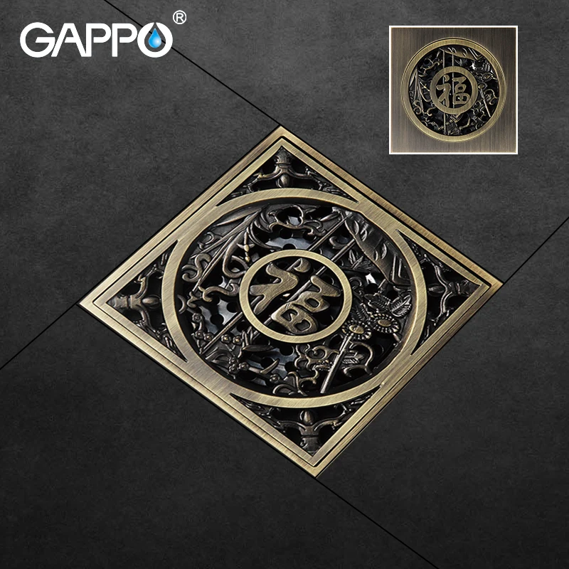 

GAPPO Drains square linear bathroom floor cover stopper shower room bath drain floor drains bathroom shower drain strainer