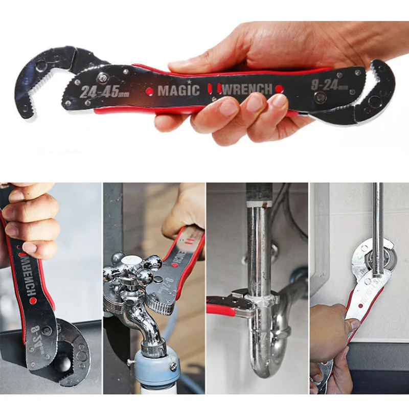 PEGASI 9~45mm Magic Adjustable Multi Purpose Functional Hook Type Spanner Tools Universal Wrench Hand Tools