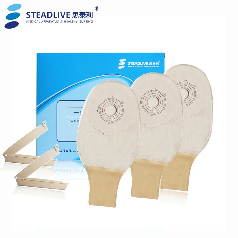 Us 37 35 10 Off 30pcs Lot Economical Drain Valve Colostomy Bags For S One Piece System Ostomy Pouch With Clip Closure Cut To Fit 15 55mm In