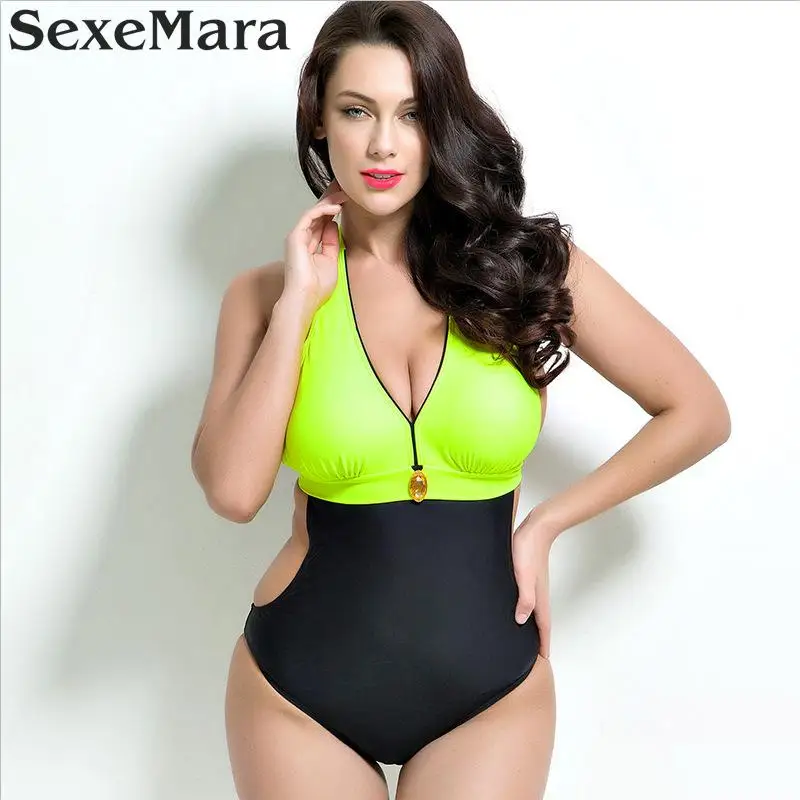 costumi da bagno donna plus size costume da bagno di un pezzo sexy costume da bagno