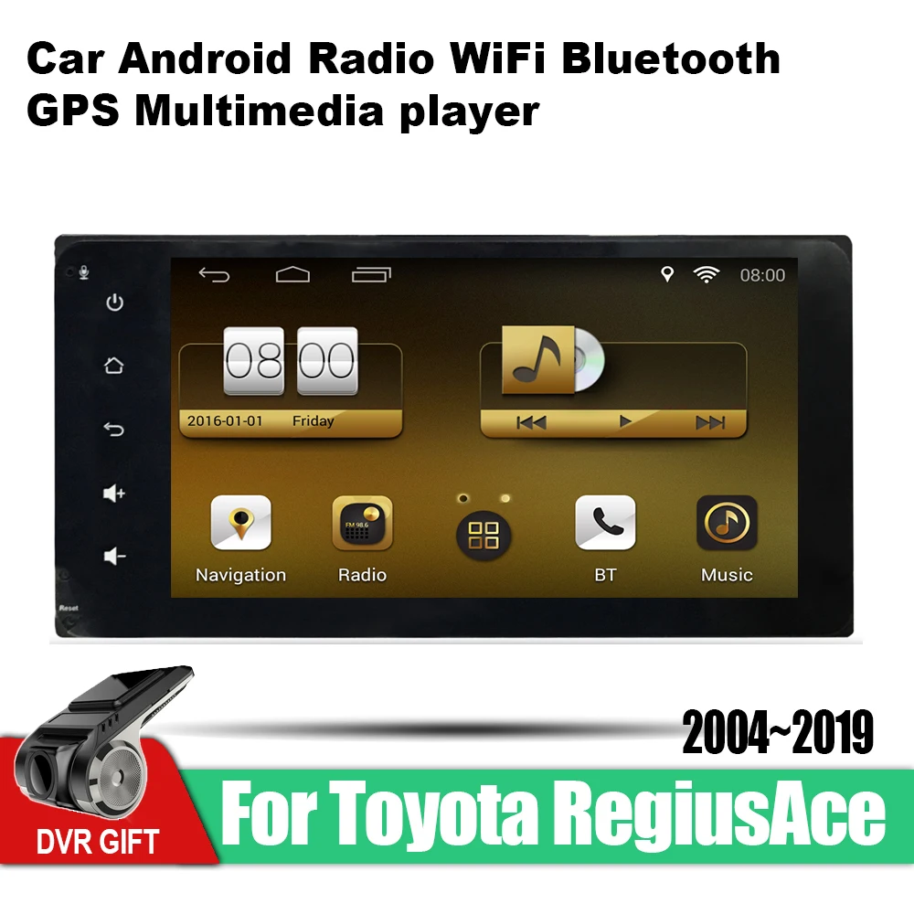 Best ZaiXi Android Car 2 din multimedia GPS Navigation For Toyota RegiusAce 2004~2019 vedio stereo Radio audio wifi video map video 3
