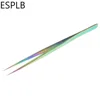 ESPLB Stainless Steel Rainbow Tweezers Straight/Curved Tip Colorful Precision Electronics No.11/15 Plating Tweezers ► Photo 3/6