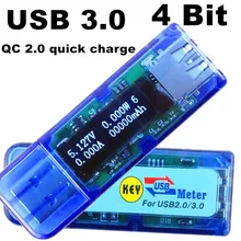 FedEx DHL USB 3,0 4 бит OLED измерительный вольтметр амперметра измеритель мощности зарядное устройство usbемкость тестер Напряжение Ток USB Тестер