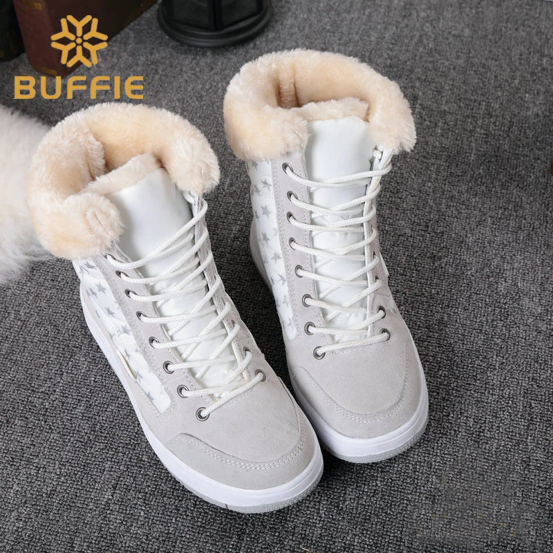 

Women and children winter shoes ankle winter warm print boots 2017 new fashion snow boots fur lining short shoes free shipping